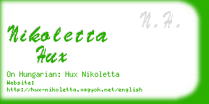 nikoletta hux business card